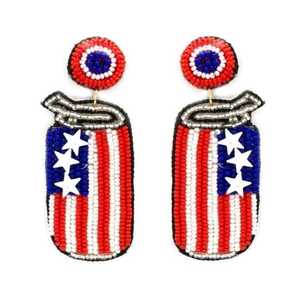 Boucles d'oreilles pendantes à la mode de conception de luxe perlées à la main de haute qualité avec boucles d'oreilles de vacances unisexes brodées - Product Image 3