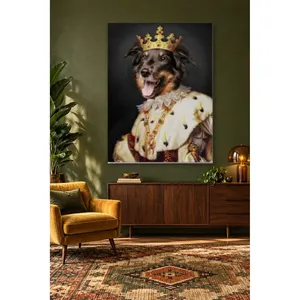 Impression sur toile Fida Golden Crown King Dog - Product Image 1