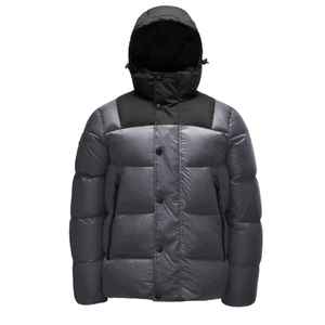 Blouson matelassé réversible coupe-vent écoresponsable pour homme grande taille couleur unie – Vêtement d'hiver urbain – Prix usine de gros - Product Image 6