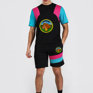 Ensemble décontracté d'été pour hommes, respirant, séchage rapide, 100 % coton, avec broderie de logo personnalisée, le plus vendu - Product Image 1