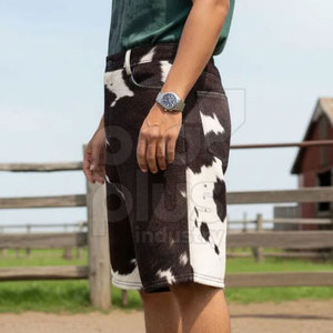 กางเกงขาสั้นหนังวัวแท้สำหรับผู้ชายและผู้หญิง คุณภาพพรีเมียม ดีไซน์เรียบง่าย สวมใส่สบาย เป็นมิตรกับสิ่งแวดล้อม ทันสมัย - Product Image 3