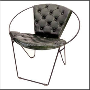 Chaise de relaxation en cuir véritable de style rétro moderne, canapé en cuir vintage pour bureau à domicile, bar, adapté aux appartements - Product Image 4