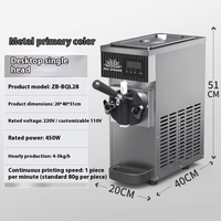 Nouvelle machine à crème glacée molle TRUWIN commerciale multi-tension en acier inoxydable 2200W, modèle sur pied long