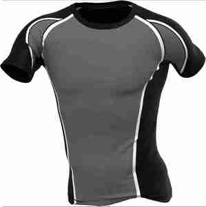 2024 Latest Design Best Quality UPF 50 All-Time Short Sleeve Rush Guard <b>Surf</b> Shirt Sun Protection with Plain Fabric Low Prices - Product Image 5