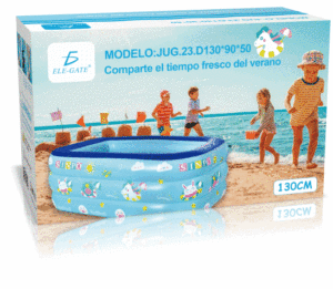 Piscina Gonfiabile 130*90*50 cm per Uso Interno/Esterno, Resistente e Portatile per Divertimento Acquatico - Product Image 2