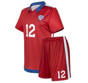 ชุดกีฬาฟุตบอลผ้าโพลีเอสเตอร์100% ปากีสถานพิมพ์โลโก้ได้ตามต้องการ - Product Image 1