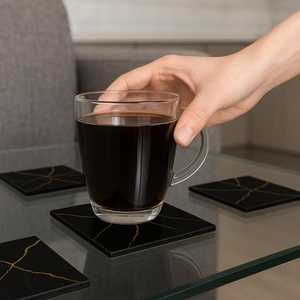 Best Quality Wooden Coasters in Gift Box, Ready-to-Sell Drink Pad Set for Online Stores and Exporters stone coasters - Product Image 5