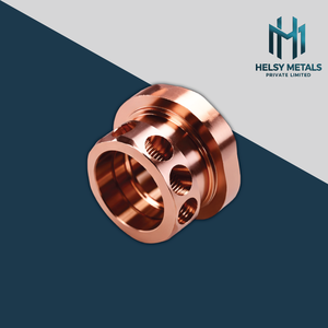 Composants en cuivre usinés VMC de haute précision, filetage de précision, alésages lisses, trous latéraux pour applications électriques et thermiques - Product Image 6