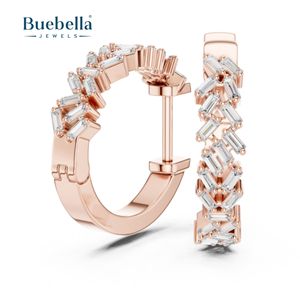 Vente chaude personnalisée 925 en argent Sterling fabriqué Baguette diamant boucle d'oreille pour les femmes partie porter - Product Image 5