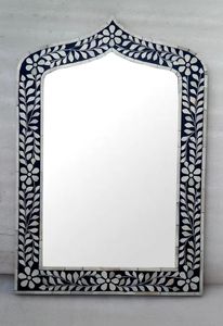 Espejo de pared con marco de incrustaciones de hueso de la mejor calidad, espejo de pared tradicional con incrustaciones de hueso para decoración del hogar, incrustaciones de hueso de HF CRAFTS - Product Image 3