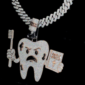 คุณภาพสูงที่กำหนดเองจี้ป้องกันทันตกรรมสีขาวทองใสอัญมณีเพชรอัญมณีสำหรับงานเลี้ยงและงานแต่งงาน - Product Image 3