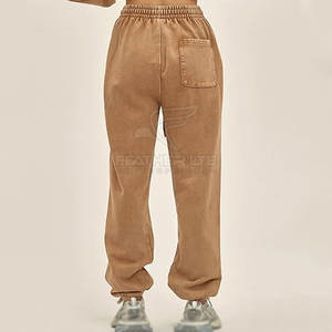 Pantalones de chándal de lavado ácido para hombre con bolsillos laterales para uso diario informal Joggers de lavado ácido de algodón suave para hombre - Product Image 3