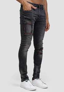 Jeans Ajustados Desgastados de Mezclilla 100% Algodón de Alta Calidad para Hombre, Diseño Personalizado de Fabricante de Ropa Urbana - Product Image 3