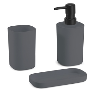 Ensemble d'accessoires en toile gris foncé - Product Image 1