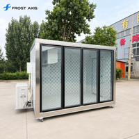 Cámara Frigorífica Comercial Automática Personalizada Directa de Fábrica con Motor y Puertas de Vidrio, Congelador de Exhibición para Comercio Minorista CE