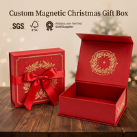 Boîte cadeau de Noël à fermeture magnétique en gros, boîte cadeau de Noël et du Nouvel An de luxe, logo personnalisé, nouvelle emballage magnétique pour cadeaux