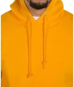 Sudadera con capucha de retazos para hombre con logotipo personalizado, tejido de ganchillo, ropa deportiva teñida lisa, sudaderas de moda de invierno, capucha estampada para hombre - Product Image 4