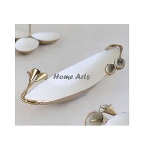 Conjunto de 3 bandejas para servir comida de forma ovalada, nuevo diseño, bandeja de aluminio para servir té y café para proveedor mayorista - Product Image 2