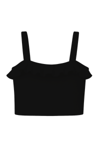 Pull sans manches en tricot côtelé à volants pour femmes, extensible, toutes saisons, débardeur uni, doux pour un usage quotidien, fabriqué au Vietnam - Product Image 4