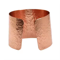 Bracelet en fil de cuivre pur martelé rustique pour homme, artisanat moderne, haute qualité, fait main pour la Saint-Valentin et la fête des mères