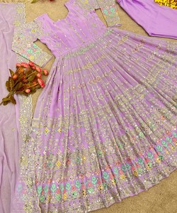 Collection de mariage Kurti Plazzo avec feuille imprimée travail vêtement ethnique Inde Kurtis femmes porte livraison en prix de gros ethnique - Product Image 4