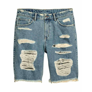 Compra al por mayor: Pantalones cortos cargo de camuflaje para hombre, de cintura media, estilo casual de verano, vaqueros rasgados y desgastados. - Product Image 4