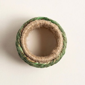 Anneau de serviette en herbe de mer verte en gros, porte-serviettes tissé naturel, accessoire de décoration de table rustique pour la maison, le restaurant, les mariages - Product Image 3