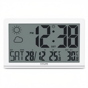 Jumbo White <b>Radio</b> <b>Controlled</b> <b>Wall</b> <b>Clock</b> RDC8001 38.9x2.6x25.5cm with Stylish Design and Precision Timing - Product Image 3