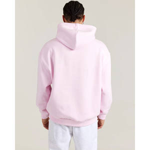 Sudadera con capucha de hombre rosa de algodón 100% de alta calidad hecha a medida con serigrafía 450GSM Streetwear Pullover Sudadera con capucha de alta calidad para hombre - Product Image 4