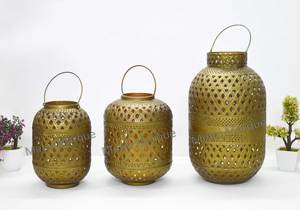 Portavelas de Metal de Estilo Antiguo para Jardín, Farol Colgante Decorativo para Interiores y Exteriores, Mini Faroles de Metal para el Hogar - Product Image 4