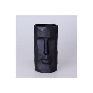 Vaso di fiori nero di piccola dimensione Poseidon 116 syh72rs