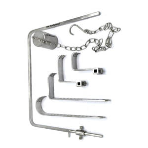 Retractor de cadera Charnley, juego completo con 4 cuchillas, peso y cadena, Retractor ortopédico de acero inoxidable de alta calidad - Product Image 6