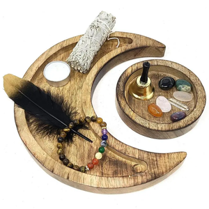 Plateau à fruits en bois d'acacia, bougeoir en forme d'étoile, article décoratif de table, design fantaisie au meilleur prix - Product Image 5