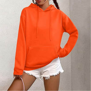 Sudadera con capucha de algodón para mujer, Jersey cálido, ropa de calle informal, sudaderas con capucha para mujer con estampado Puff, sudadera básica personalizada para mujer - Product Image 3