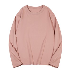 Camiseta de Manga Larga de Algodón Puro para Hombre, Precio de Fábrica de Bangladesh y China, Cuello Redondo, Ajuste Holgado, Camiseta Básica - Product Image 5