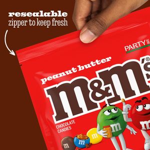 M&M'S Summer Peanut Butter, Chocolate Candy, Party Size, 34 oz Resealable <b>Bulk</b> Candy <b>Bag</b> - Product Image 3