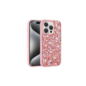 Coque en silicone JoieCreatif Linea Sparkle Cover, design luxueux avec strass, pour filles, compatible avec iPhone 11 Pro, 14 Plus, 15 Pro Max - Product Image 2