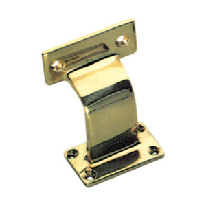 Supporto in Ottone Lucido per Corrimano in Legno da Avvitare - Product Image 1