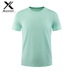 เสื้อยืดออกกำลังกายแขนสั้นของผู้ชายผ้าไมโครไฟเบอร์ระบายอากาศได้ดีผ้า100% ดีไซน์ล่าสุด - Product Image 5