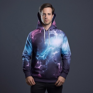 Polyester de haute qualité personnalisé graphique numérique sublimation impression 3D pull sweat à capuche streetstyle pour hommes - Product Image 3