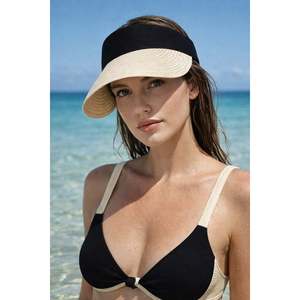Crème solaire importée avec visière en maille pliable à velcro - Tennis - Chapeau de golf HSR2060 - Crème - Product Image 1