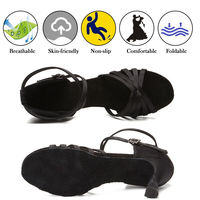 Zapatos de Baile Latino y Salsa para Mujer, de Primera Calidad, Tacón Medio, Tela de Satén Suave y Flexible, Cuero Genuino, Personalizados