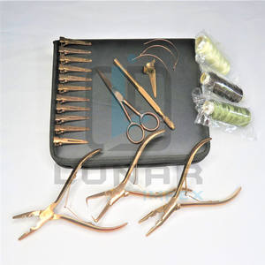 Outils d'extension de cheveux Pro, pince en acier inoxydable, crochet, aiguilles en forme de C, petits ciseaux de coupe de cheveux, aiguilles et fils en forme de C - Product Image 4