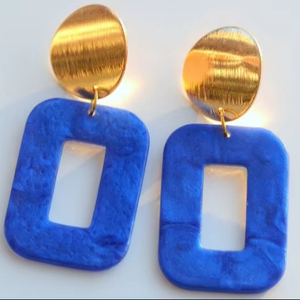 Pendientes de gota de moda elegante para mujer con colgante cuadrado colorido joyería de diseño Acrílico - Product Image 1