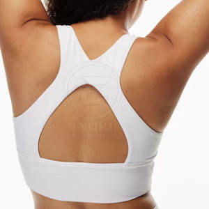 Soutien-gorge de sport respirant à maintien élevé et écologique pour femmes avec logo frontal - Personnalisable pour la salle de sport et le yoga - Product Image 2