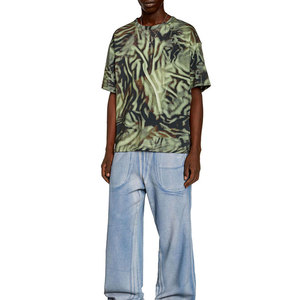 Camiseta de camuflaje de manga corta para hombre, Camiseta con estampado de camuflaje urbano de aspecto informal para hombre, ropa de calle Vibes - Product Image 5