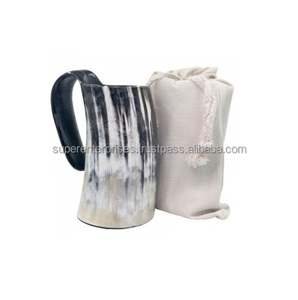 Antique Colored Horn Mug Best Indoor Decor Unique Material Design With Natural Colored Highly Design Drinking Mug - Product Image 5