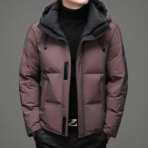 Chaqueta acolchada de manga larga de calidad para hombre, bombardero de burbujas bordado con logotipo personalizado, ropa de invierno transpirable a prueba de viento, teñido liso - Product Image 4