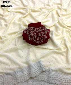 Exclusivo y Elegante Sari de Chifón Jarkhan & Siroski, Nuevo Diseño, Aspecto Exclusivo a Buen Precio - Product Image 2