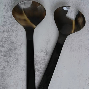 TRY QUALITY NATURAL BUFFALO HORN SPOON FOR COFFEE TEA <b>Wine</b> Horn Spoon Set Kitchenware Utensils Dinnerware Horn Spoons - Product Image 6